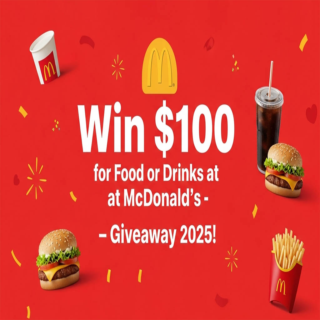 🍔 Win $100 for Food or Drinks at McDonald’s – Giveaway 2025! 🎉
